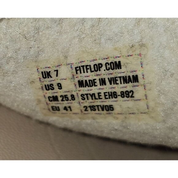 FitFlop Women's Beige  Wool Felt Shuv Clogs Beige Slip-On Mules Size 9 2693 - Picture 8 of 16